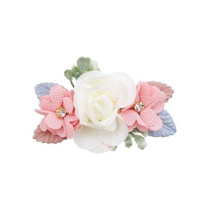 Flower Hair Clips Set-Cherrboll 3pcs Floral Hair Bow Accessories for Baby Girl Toddles Teen Gifts