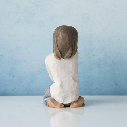 Willow Tree Joyful Child (Darker Skin Tone & Hair Color), Sculpted Hand-Painted Figure