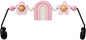 TinlyFinly Baby Bouncer Toy Bar Wooden Compatible with Baby Bjorn Bouncers, Bouncer Toy Attachment, Tight and Secure Fit, So Fun to Watch, Touch and Spin for Babies All Ages (Pink Rainbow)