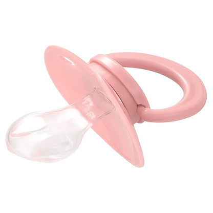 Adult Sized Pacifier Bigshield : Replacement Silicone Paci Big Teat for Anxiety Release - Orthodontic Binky Taken Apart and Re-Assembled Pink