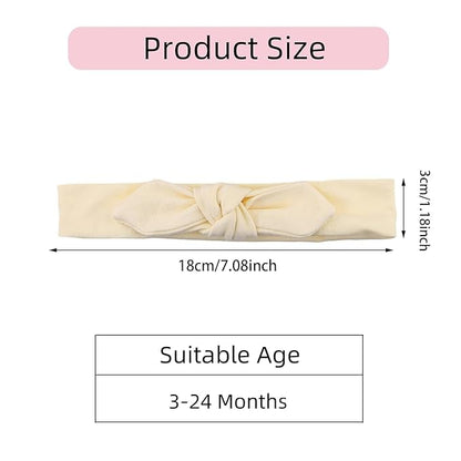 KIDOCHEESE Baby Headbands Soft Stretchy Baby Girl Bows Newborn Infant Toddler Headwrap Hair Accessories
