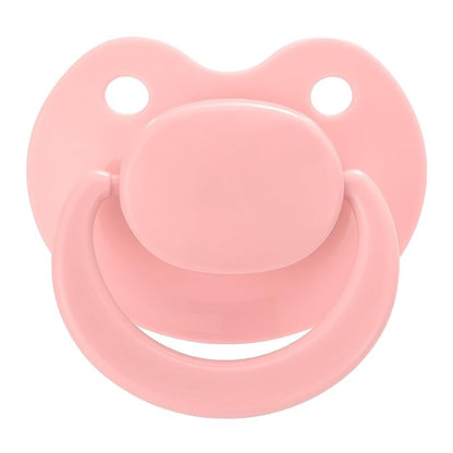 Adult Sized Pacifier Bigshield : Replacement Silicone Paci Big Teat for Anxiety Release - Orthodontic Binky Taken Apart and Re-Assembled Pink
