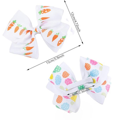 Baby Girls Carrot Hair Clips Pin Easter Bunny HairClips Carrot Hair Barrettes Pin JHE27 (Big Bow)