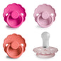 FRIGG SilkySoft Silicone Baby Pacifier 4-Pack Rosy Romance | Made in Denmark | BPA-Free (6-18 Months)