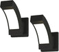 2 Pack Outdoor Wall Sconce Black LED Porch Light Wall Mount Lamp for Garage House,600LM Exterior Light Fixture IP54 Waterproof