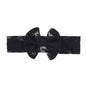 Qiansail Baby Girls Lace Bow Headband Elastics Bow Knot Hairband Headwrap for Newborn Infant Toddlers Kids (Black)
