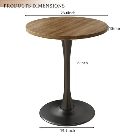 Round Table Modern Dining Table Tulip Round Kitchen Table Mid Century Wooden Coffee Table for Living Room 24 inch