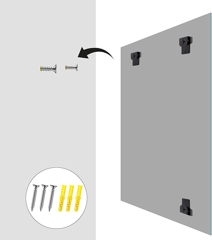 KOCUUY Large Frameless Mirror,55x30 Inch Rectangle Bathroom Vanity Mirror for Over Sink, Upgraded Shatterproof Unframed Design for Bedroom, Living Room, Entryway