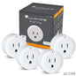 Lloyd's WiFi Smart Plug, Compatible with Alexa and Google Home, Set Timers and Schedules from App, No Hub Required, for 2.4 GHz Networks (4-Pack)