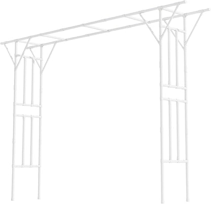 Flat Top Garden Arch, Extra Large Arbor Trellis 11FT x 9FT Metal Garden Frame Trellis for Backyard, Lawn, Archway, Wedding Decoration