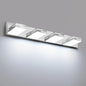 LED Modern Bathroom Vanity Light Fixtures, 4-Light 28-inch Dimmable Chrome Vanity Lights for Bathroom Lighting Fixtures Over Mirror, with 360° Rotatable Heads (Cool White 6000K)