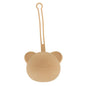 Pacifier Holder Case,Silicone Cute Portable Pacifier Storage Case for Stroller Home Travel (Brown)