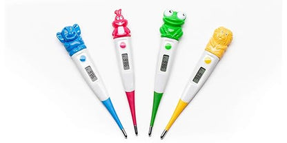 Clinical Guard Digital Oral Thermometer for Adults and Kids, Pediatric Fever Rectal Thermometer for Children, Lion Themed