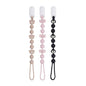 Cute Fruits Silicone Pacifier Clip Holder,Pack of 3,Flexible One Piece Design Paci Leash,Binky Clips for Baby Boys and Girls,Newborn Essential. (Elephant,Penguin,Bear)