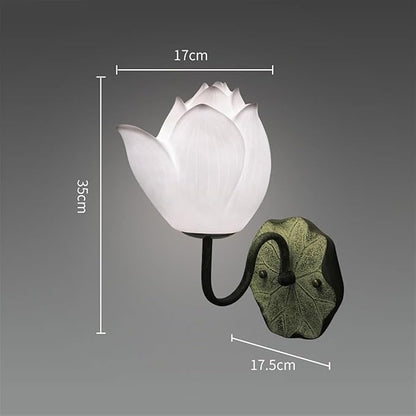 Retro Zen Wall Lamp - Lotus Decorative Wall Light for Bedroom and Study