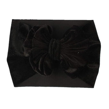 SuperiMan Wide Band Velvet Headband for Baby,Toddler Girls Bows Turban Head Wrap Hair Bands Photography Props Hairband (Navy+Wine Red+Black+Gray+Pink)