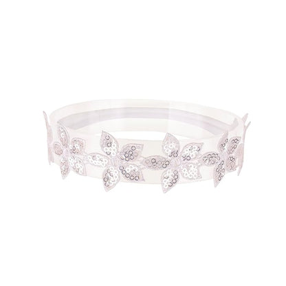 Baby Girl Flower Hair Bows Nylon Headbands, 6PCS Stretchy Soft Floral Hairbands Crown, Handmade Hair Accessories for Newborn Infant Toddler
