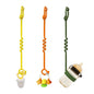 Toy Straps for Baby – 3 Pack Adjustable Silicone Toy Straps for Baby and Sippy Cup Straps for Strollers, High Chairs, Cribs, Car Seats, Food Grade Silicone, BPA Free (Orange+Yellow+Olive)
