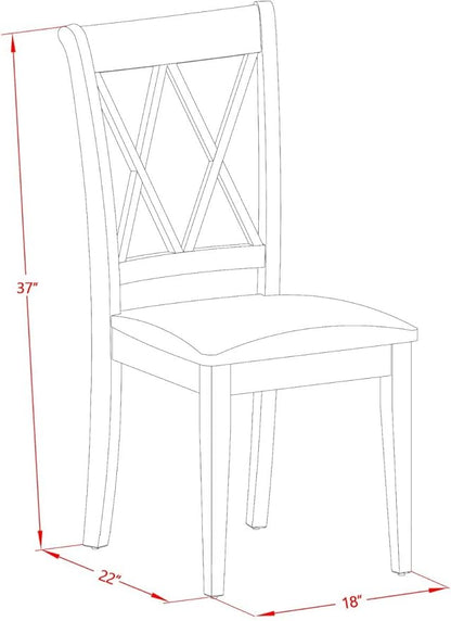 East West Furniture MLCL3-MAH-C 3 Piece Dining Room Furniture Set Contains a Rectangle Wooden Table with Butterfly Leaf and 2 Linen Fabric Kitchen Dining Chairs, 36x54 Inch, Mahogany