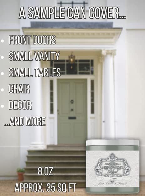 ALL-IN-ONE Paint, Durable cabinet and furniture paint. Built in primer and top coat, no sanding needed. Includes our 30 featured color card - Sunrise (orange-coral), 8oz Sample