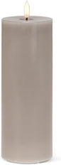 Abbott Collection Wax LED Flameless Pillar Candle - Gray (3x8 H)