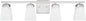 HomePlace by Capital Lighting 114441BN-334 Baxley Modern Soft White Glass Bathroom Vanity Wall Light, 4-Light 400 Total Watts, 7" H x 31" W, Brushed Nickel