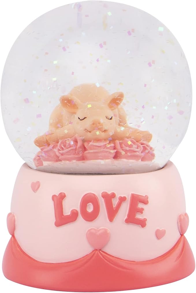 Pig Statue Mini Pig Figurine, Resin Home Decor, Lucky Animal Garden Statue for Micro Landscape (Crystal Pig)