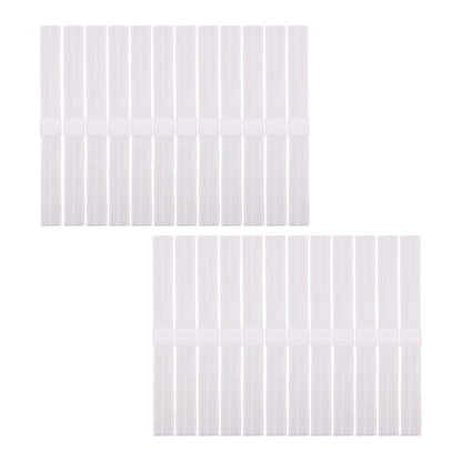 Jomila Pack of 24 Interchangeable Nylon Headbands for Newborn Toddler Baby Girls High Stretchy Add-A-Bow Elastic Head Bands (FOE White 24 pcs)