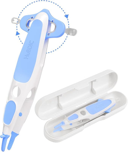 HubiBaby 3 in 1 Baby Nose Cleaning Tweezer Booger Remover and Baby Ear Wax Removal Tool with Soft Silicone Dual Ear Wax and Safe Nasal Picker for Newborns Infants & Toddlers