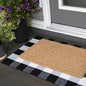 Bloom & Breeze B&B Buffalo Plaid Rug, Black and White Chekered Rug, Outdoor Runner Rug for Layering, Front Porch Rug, Buffalo Plaid Outdoor Mat, Washable Chekered Runner Rug (28" x 44")