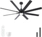 Rayqueen 62 Inch Large Ceiling Fans with Lights and Remote, Black Blades, 3CCT Dimmable LED, 6-Speed Reversible DC Motor, Ultra Quiet, 3 Timers for Living Room, Great Bedroom & Covered Outdoor
