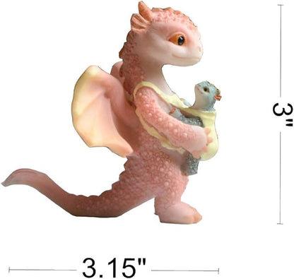 Garden Dragon Figurine- Mother Daughter Dragon
