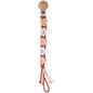 Pacifier Clip for Boys Girls Floral Daisy Macrame Baby Paci Clip Pacifier Holder Leash Boho Wooden Clips Handmade Braided Cotton Binky Clips (1pack:Caramel Style A)