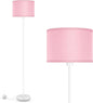 Floor Lamp, Standing Lamp, Short Floor Lamps with Pink Lampshade, 59" Tall Lamps for Bedroom, Foot Switch, Simple Corner Pole Lamp for Kids Room, Girls Room, Living Rooms, Office(NO Bulb, E26 Base)
