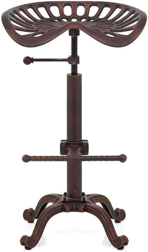 Industrial Bar Stools-Swivel Tractor Seat-Bar Height Adjustable 23-31inch-Kitchen Island Dining Chair