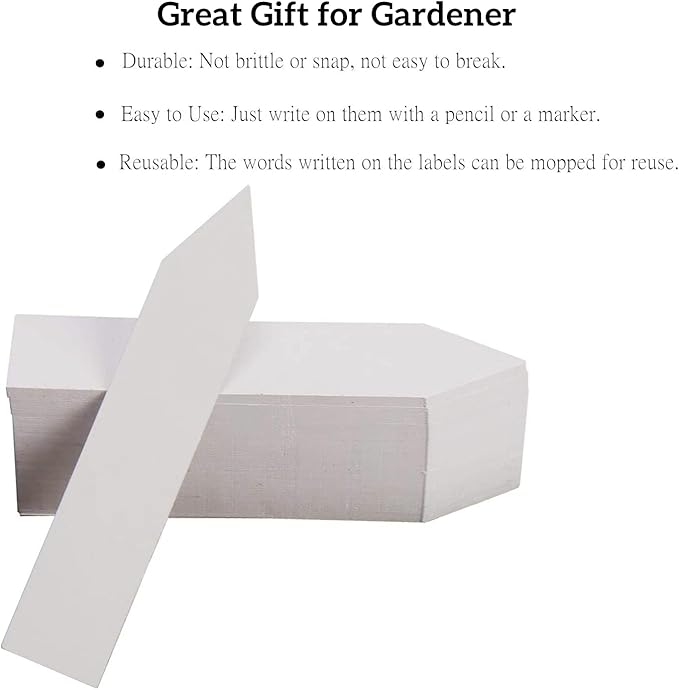 YaeCCC 1000 Pcs 4 Inches Plant Labels Plastic Plant Tags Nursery Garden Labels Pot Marker Garden Stake Tags for Fruit Trees, Flowers, Shrubs, etc