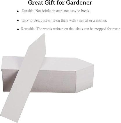 YaeCCC 1000 Pcs 4 Inches Plant Labels Plastic Plant Tags Nursery Garden Labels Pot Marker Garden Stake Tags for Fruit Trees, Flowers, Shrubs, etc