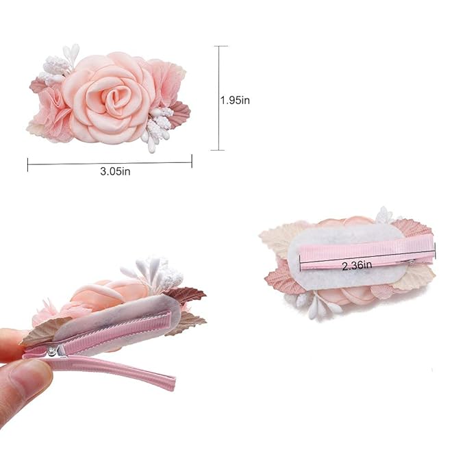 Flower Hair Clip BFNAAgirl Baby Girl Hair Bows Exquisite Hair Accessories Alligator Clips for Infants Toddlers Teen Kids Gift 6pcs/set