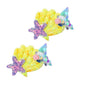 Enchanting Mermaid-Shaped Sequin Hair Clips for Kids - 6 Color Options! (yellow)