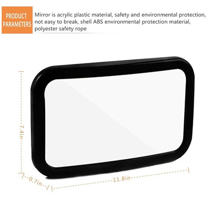 Baby Mirror for Car - Safety Car Seat Mirror for Rear Facing Infant with Wide Crystal Clear View - Adjustable Acrylic 360°for Backseat - Safe, Secure and Shatterproof (Black)