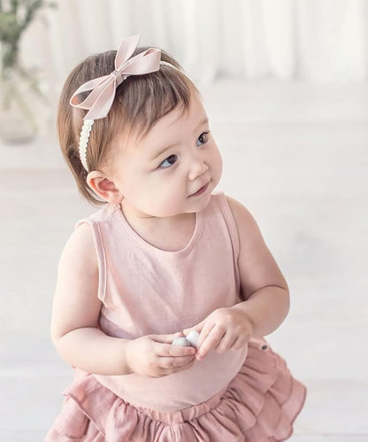 Bethynas Baby Girls Cute Bow-knot Headband Soft Lace Floral Hairbands Newborn Infant Toddlers Kids Hair Accessories (Style 6)