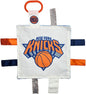 The Learning Lovey New York Knicks Baby Tag Toy, NBA Basketball Sensory Crinkle Toys, Soft & Safe, Ideal Stroller, BPA-Free with Clip, 8" x 8"