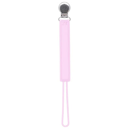Three Little Tots All Silicone Modern, Short and Safety Tested Pacifier Clip (Pink, Classic)