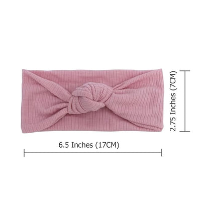 16 PCS Soft Knot Headbands with Hair Bows Elastic Hairbands Head Wrap For Newborn Baby Girls Infant Toddlers Kids Accessories (16 PCS Knot Headband)
