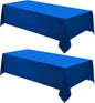 Rectangle Tablecloths 90x132 Inch 2 Pack Royal Blue Tablecloth for 6ft Washable Decorative Linen Polyester Table Cloths for 8ft Dining Table Banquets Buffet Parties and Wedding