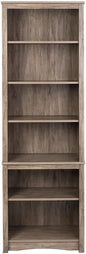 Prepac Sonoma Tall 6-Tier Bookcase 80"H with 2 Adjustable Shelves, Drifted Gray Storage Cabinet, Modern Display Cabinet, Bookshelf with Storage Shelves for Home Office, Living Room, Bedroom Organizer
