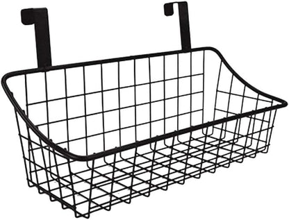 LeleCAT Basket with hook Grid Storage Basket, Hang it behind a door or on a