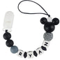 Personalized Pacifier Clip with Name, Customized Pacifier Holder with Name for Baby, Paci Clips with Mouse Head Design