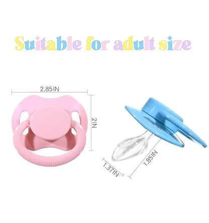 Landofgenie Adult Size Large Shield Pacifiers Bone Shaped Cutie Pacifier Yellow