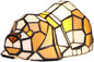 Bieye L10210 Tiffany Style Stained Glass Accent Dog Table Lamp for Home Decor, Orange
